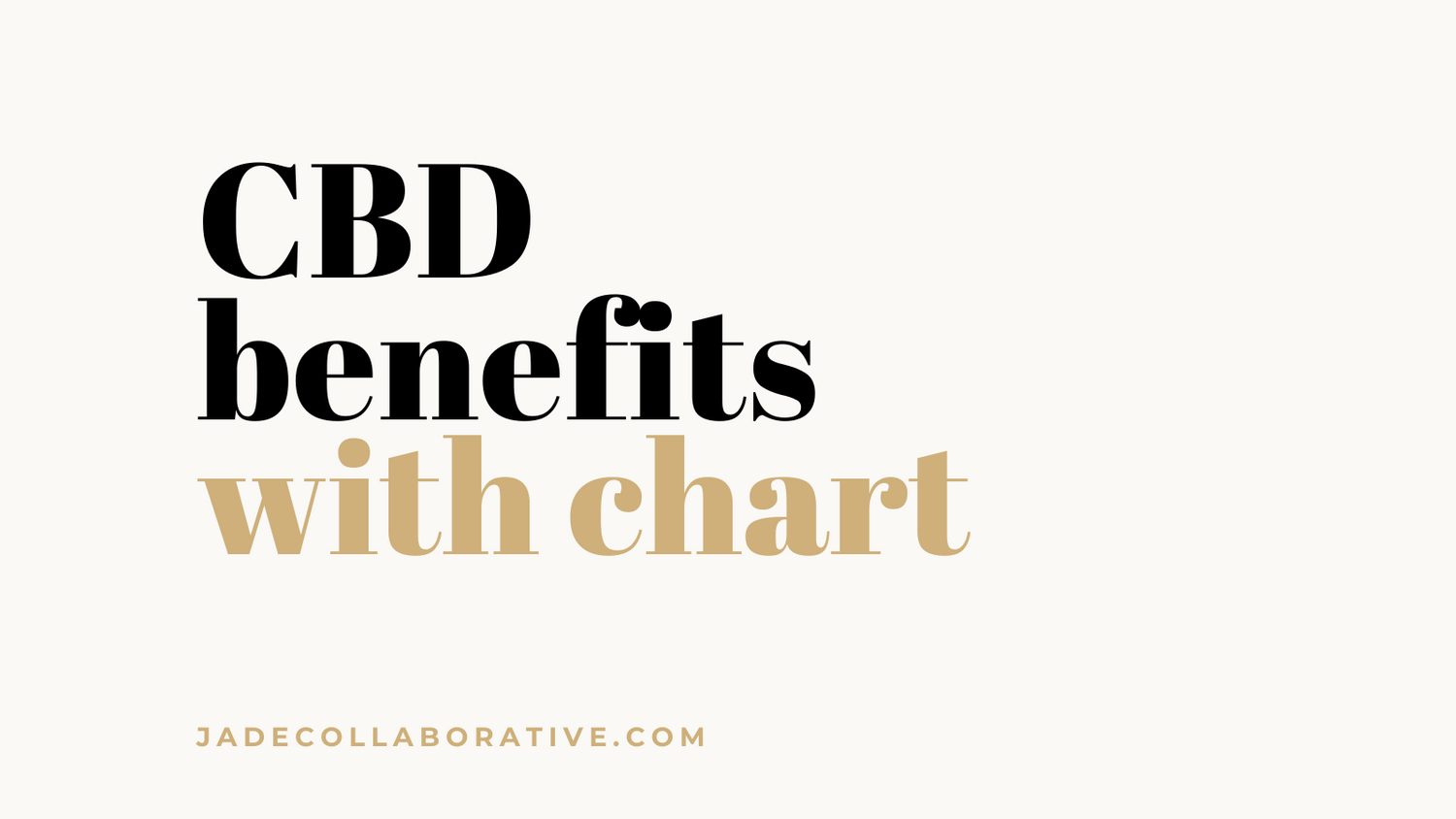 What are the benefits of CBD? CBD benefits with chart by Jade Collaborative